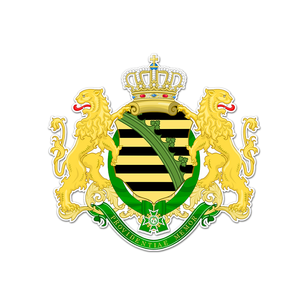 Aufkleber - Königreich Sachsen 1806-1918  Kurfürstentum 37x35cm #A6396