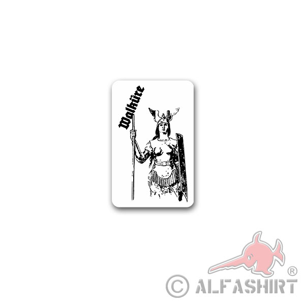 Sticker Valkyrie Todesengel Nordic Mythology Wagner's 5x7cm A3086