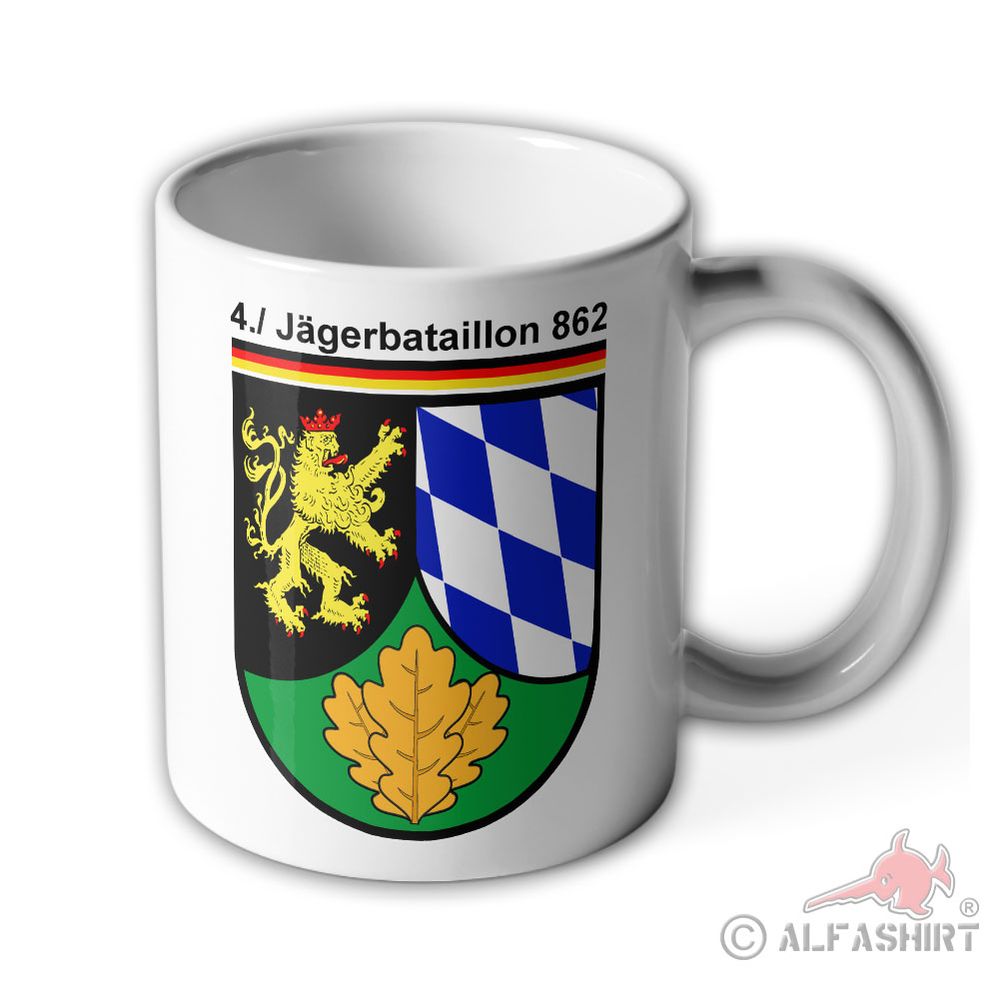 Tasse 4 Jägerbataillon 862 JgBtl Wappen Kompanie Bw Wappen #37353