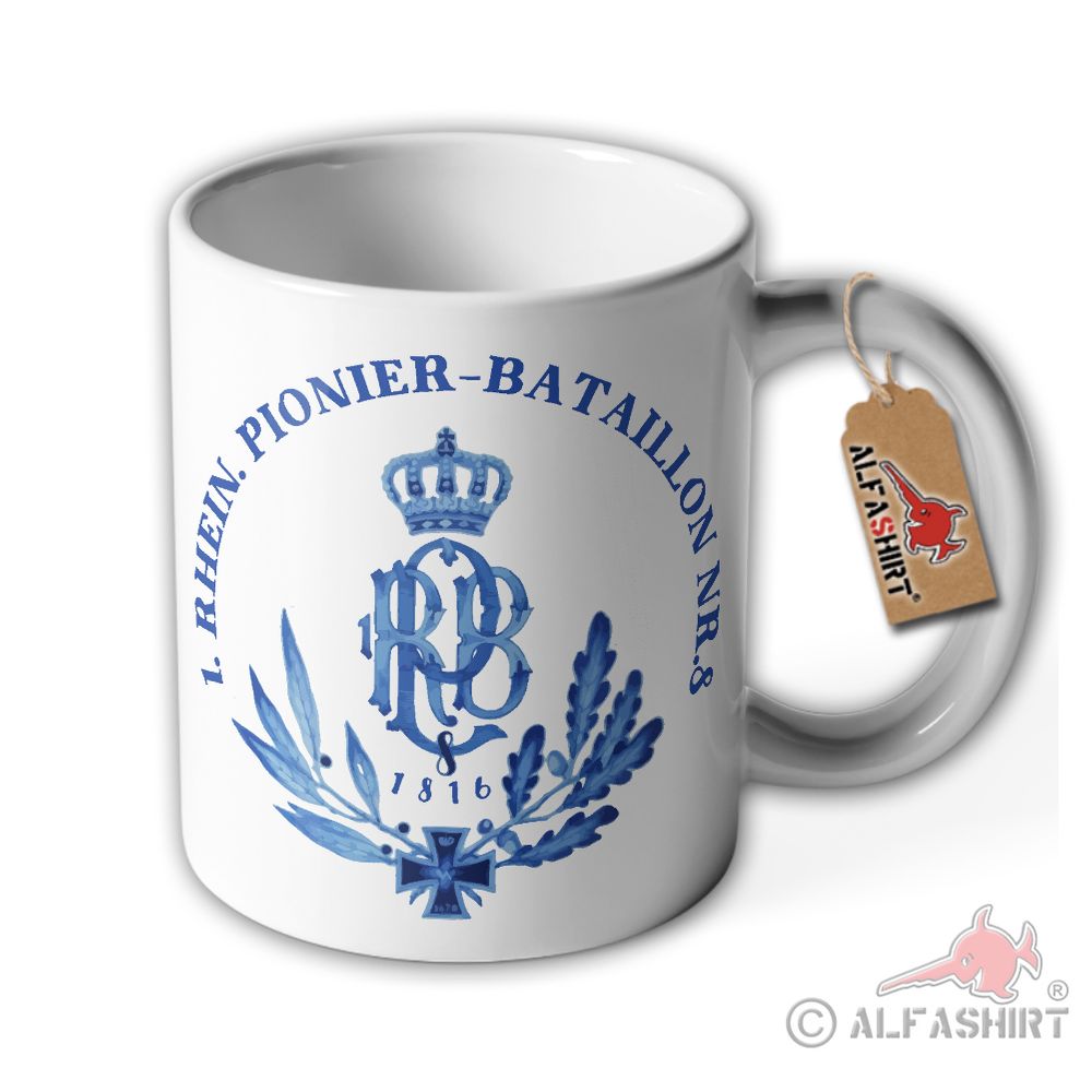 Tasse 1 Rheinisches Pionier-Bataillon Nr 8 Verband Preußische Armee #38866