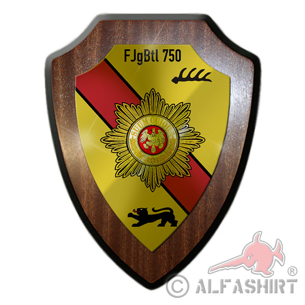 FJgBtl 750 Battalion Battalion BW Coat of Arms Badge Emblem Wappenschild # 17882