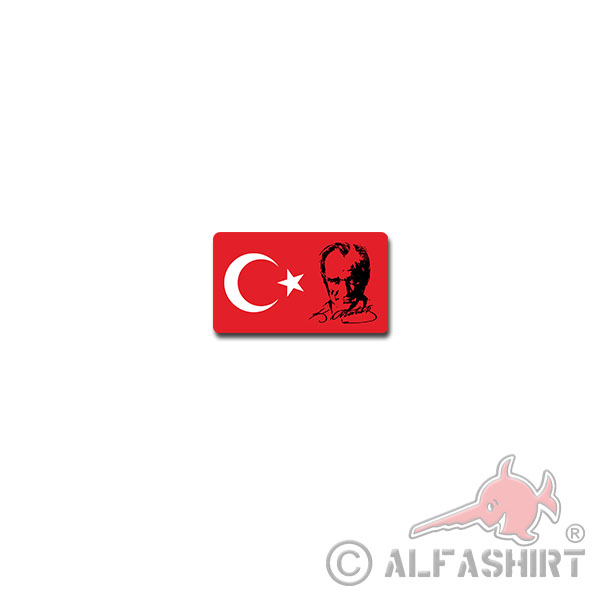 Mustafa Kemal Atatürk Sticker Turkish President Founder 12x7cm # A3809