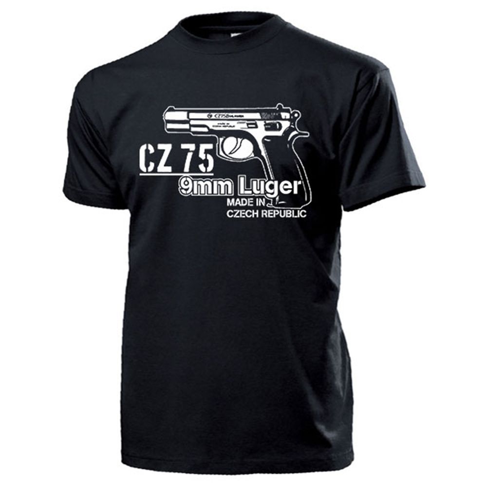 CZ 75 9mm Luger Pistol Sniper Czech Republic Handgun - T Shirt # 17759