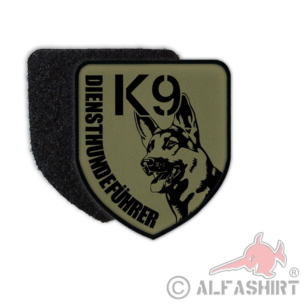 Patch Bundeswehr K9 Diensthundeführer Bund BW oliv Einsatz DHF DSH #31920