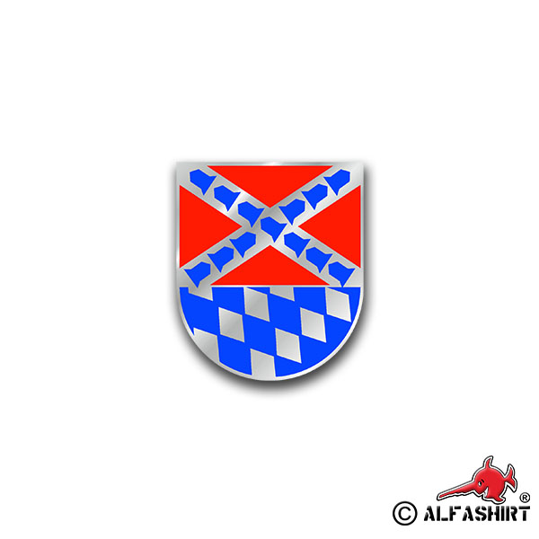 Aufkleber/Sticker PzBtl 123 Panzer Bataillon Amberg Leo Wappen Emblem 6x7cm A875