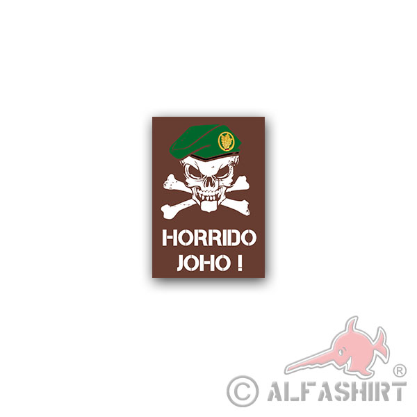 Sticker Hunter BW Beret Skull Hunter Troupe Horrido Joho 5x7cm A2909