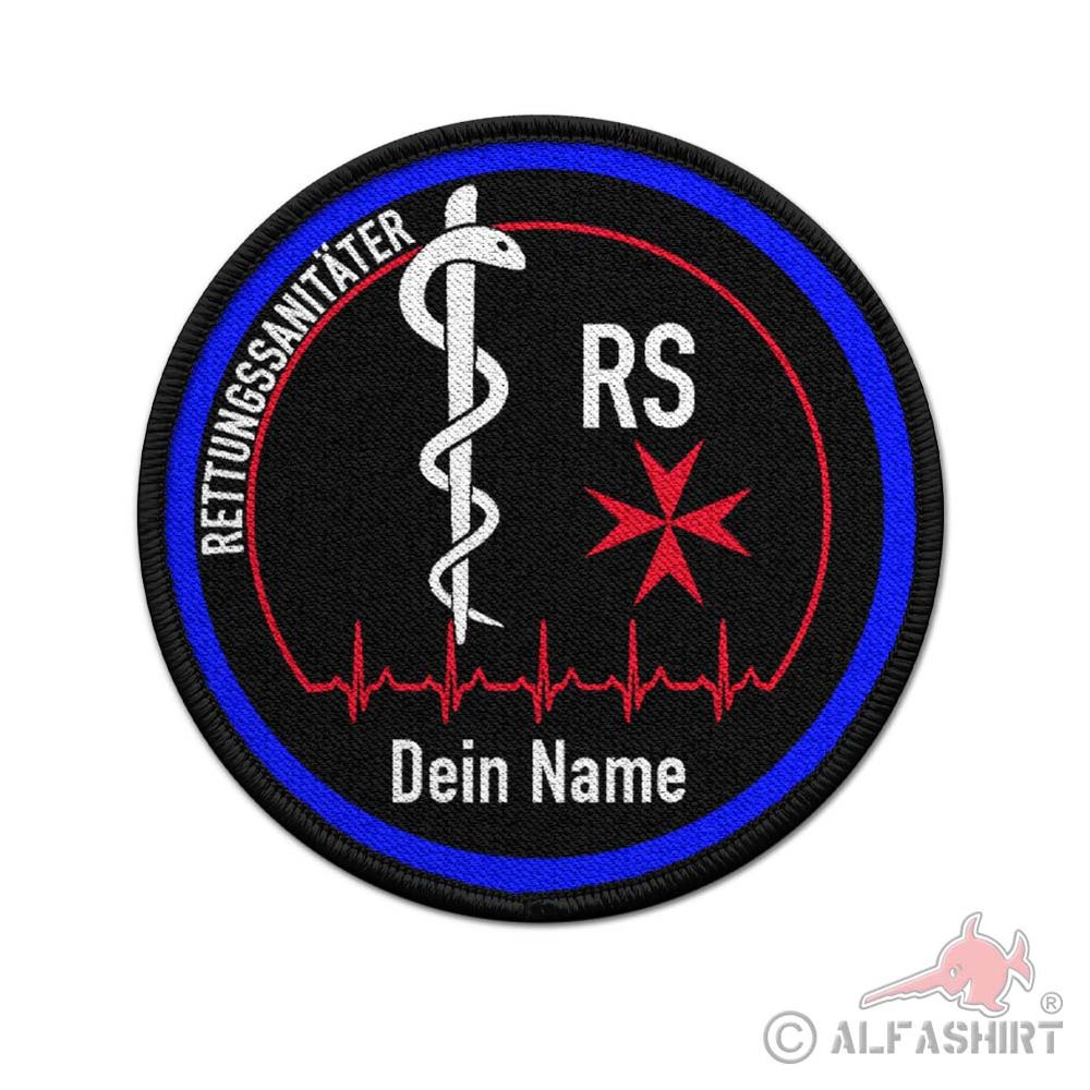 Patch RS Personalisiert Rettungssanitäter Amalfikreuz Abzeichen Medical #40377