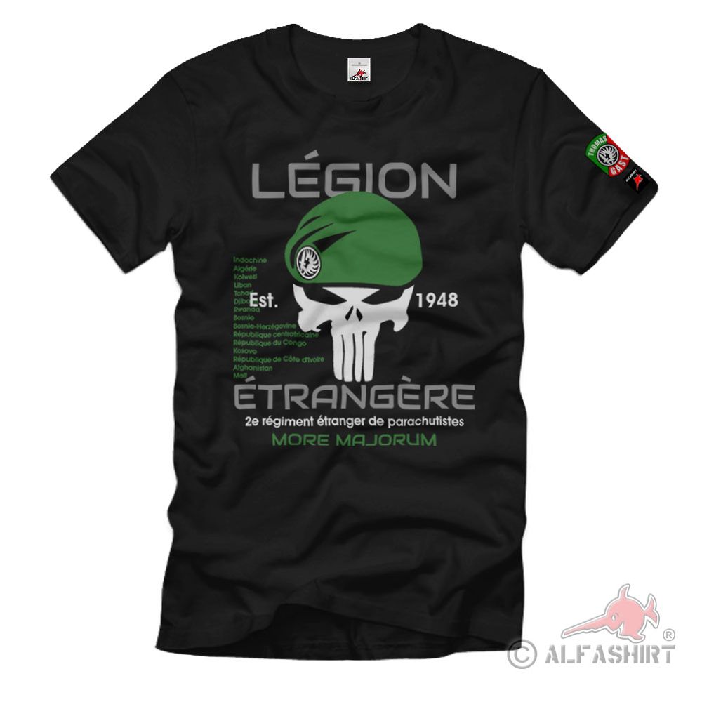 Thomas Gast More Majorum 2e REP Fallschirmjäger Schlachten 2e T-Shirt#36608
