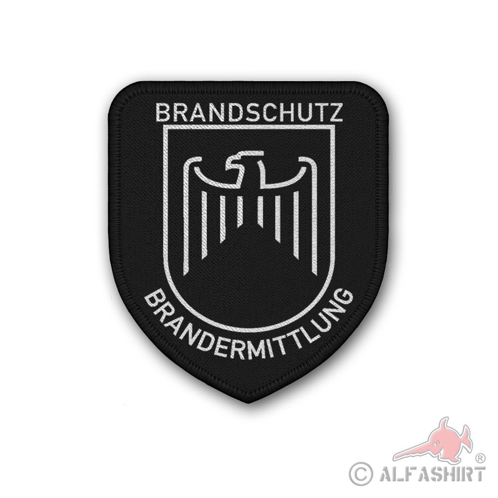Patch Brandschutz Brandermittlung Feuerwehr Wehrleute Bund Bundesadler #39262