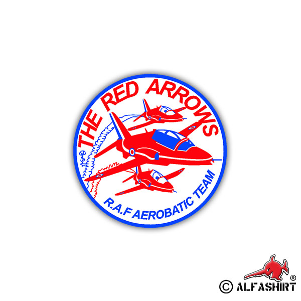 Aufkleber/Sticker Red Arrows Aerobatic Team Wappen Patch 7x7cm A1114