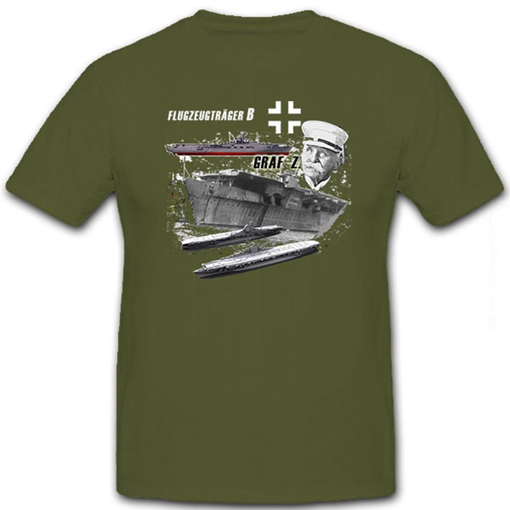 Flugzeugträger B Balkenkreuz Graf Z deutsche Marine Prototyp 109 - T Shirt #8432