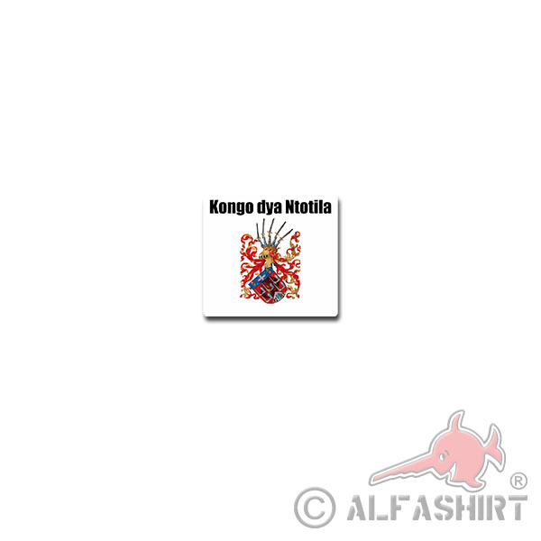 Königreich Kongo TYP2 Aufkleber Sticker Kongo dya Ntotila Kikongo 8x7cm#A4083