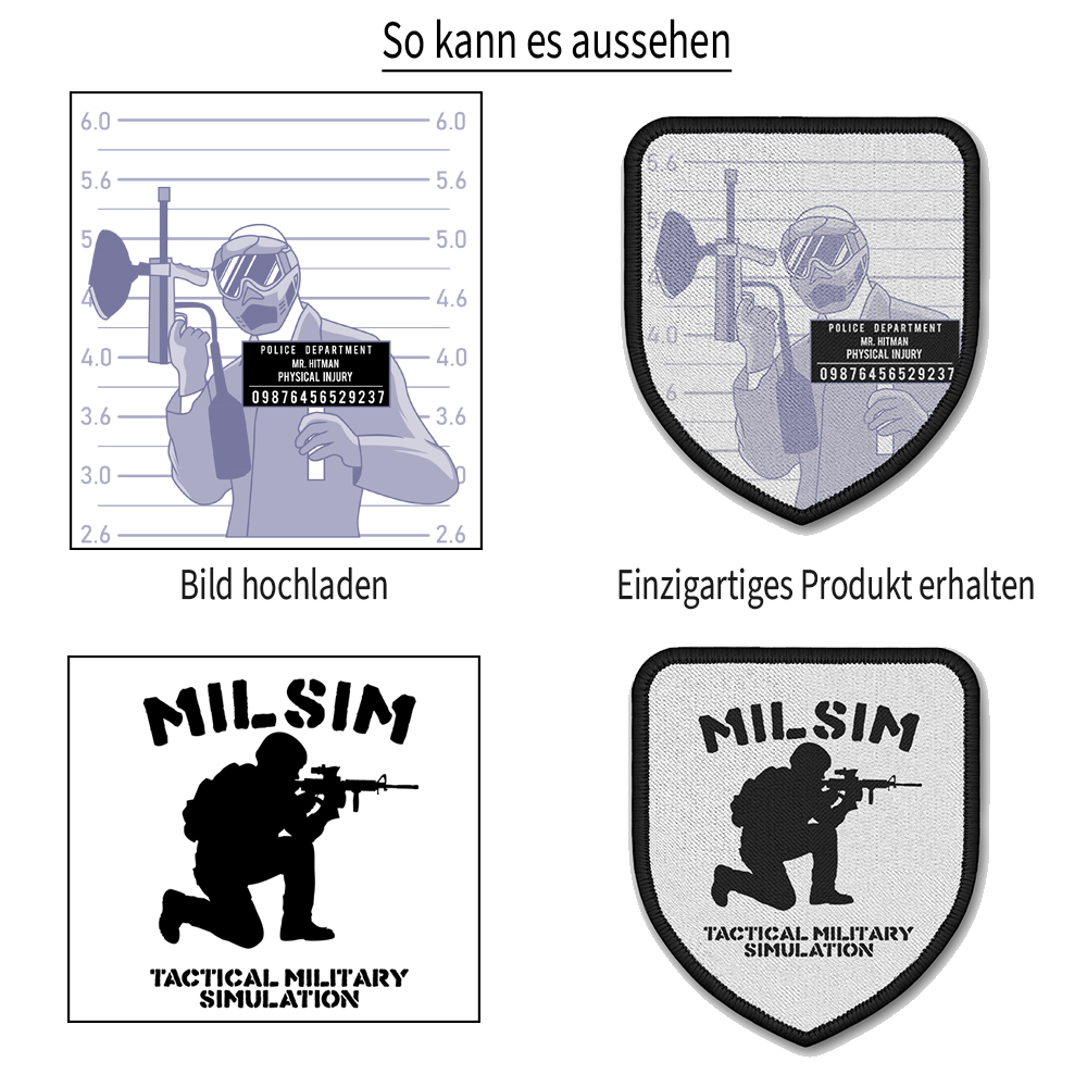 Patch mit deinem Motiv 7,5x6,5cm personalisiert #31923