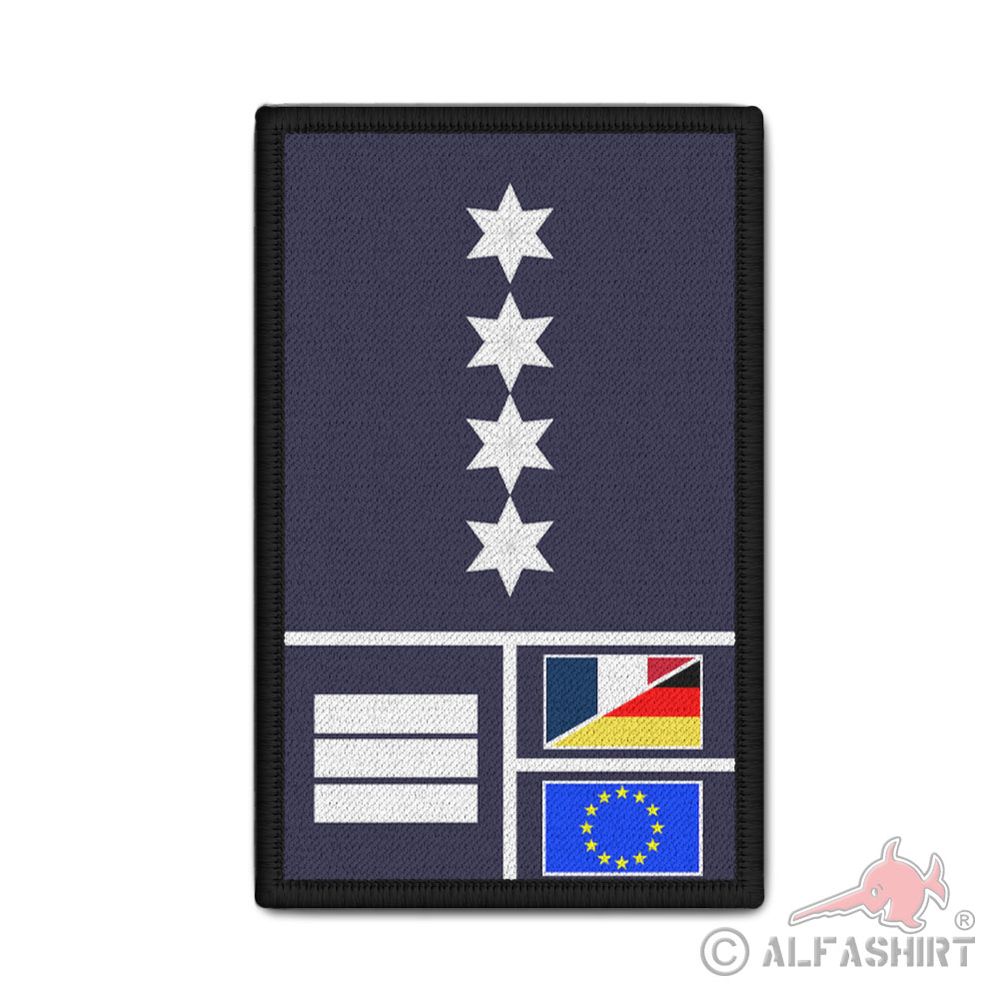 Rank Patch 9,8x6cm Polizei Police DEU FRA Deutschland Frankreich France #42165