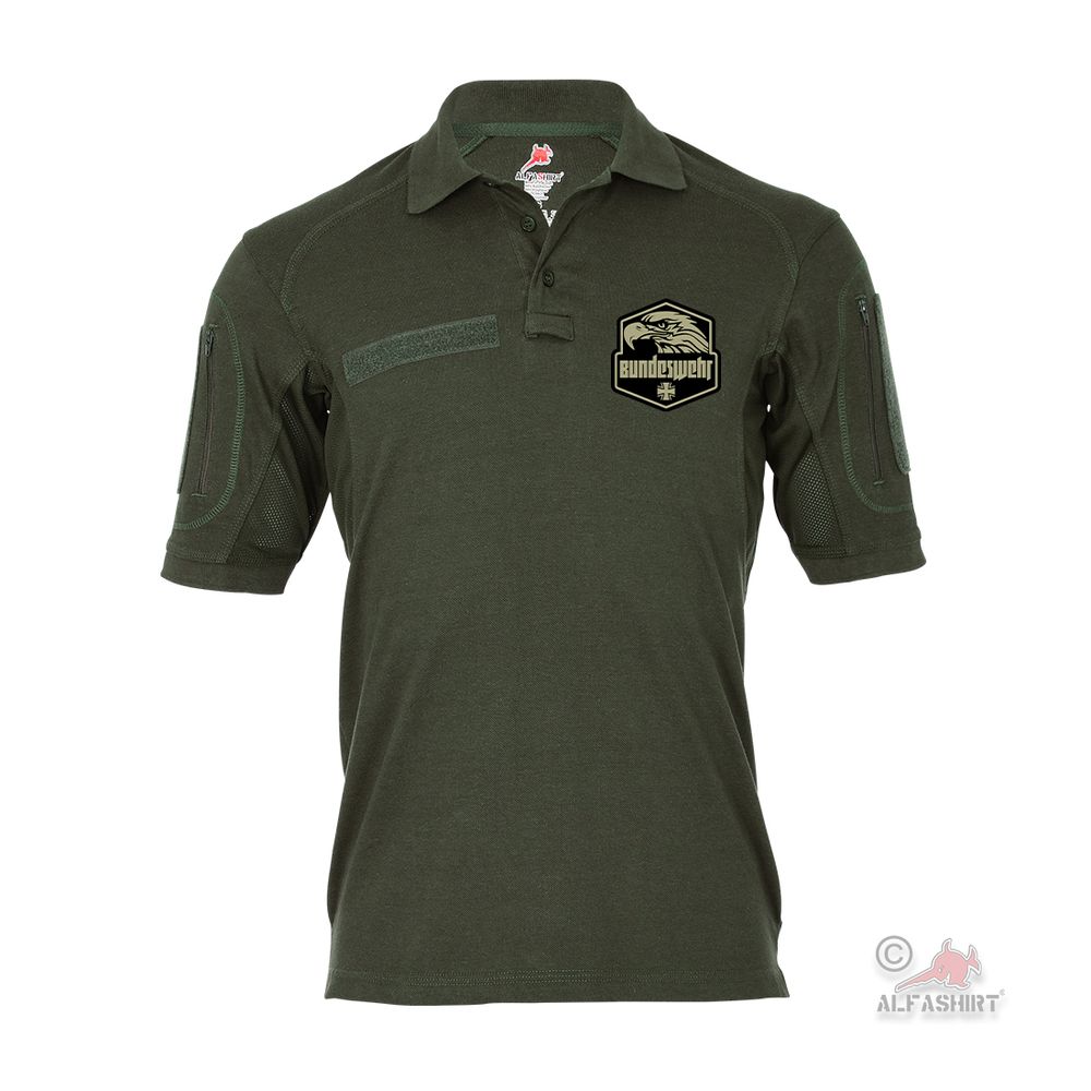 Tactical Polo Bundeswehr Adler Kreuz Abzeichen Emblem Bw T-Shirt#37666