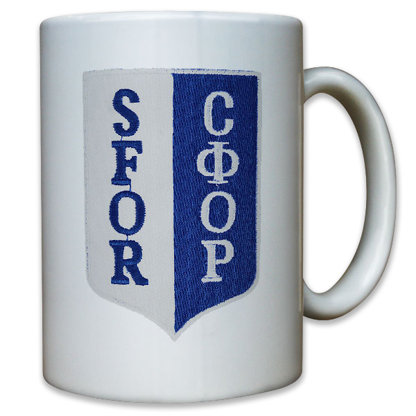 Abzeichen SFOR Emblem Aufnäher neutral BW Bundeswehr Einsatz - Tasse #10945