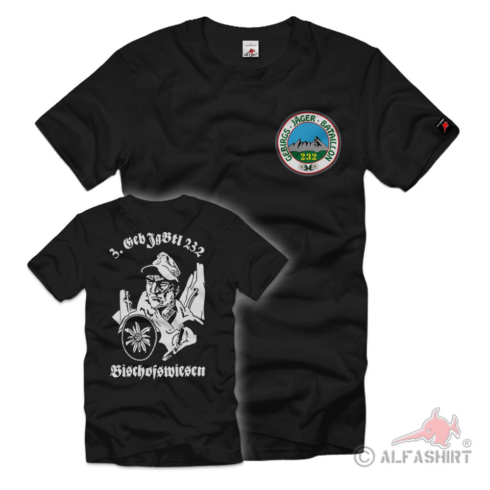 3 GebJgBtl 232 Bischofswiesen Gebirgsjägerbataillon Strub T-Shirt#40236