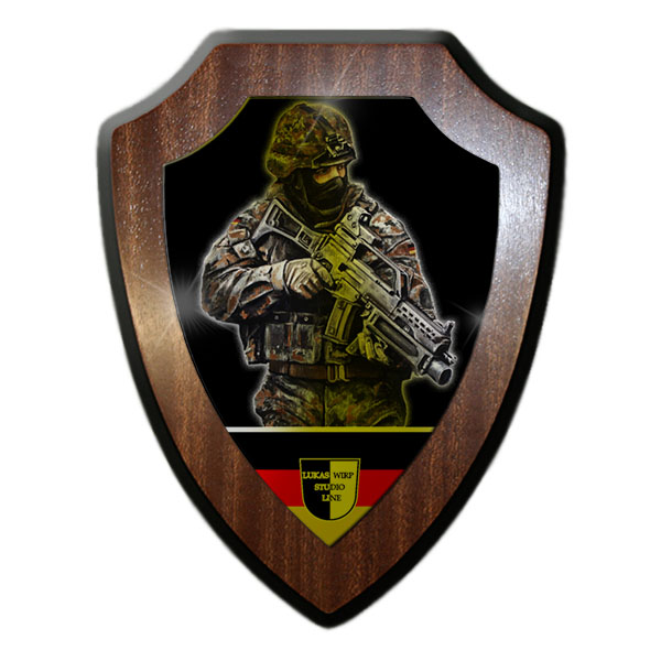 Heraldic shield Lukas Wirp BW soldier Bundeswehr deployment rifle uniform # 25066