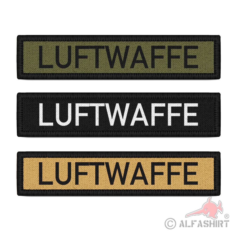 LUFTWAFFE Patch Set BW Flieger Pilot schwarz  Streifen Veteran#38774