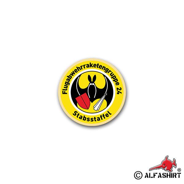Aufkleber/Sticker StabStaff FlaRakGrp 24 Flugabwehrraketengruppe 7x7cm#A2254