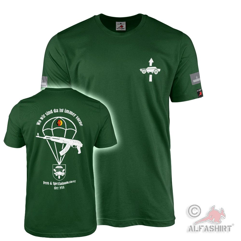 T-Shirt personalisierbar Fernaufklärer und Spezialaufklärer NVA Zeichen #45111
