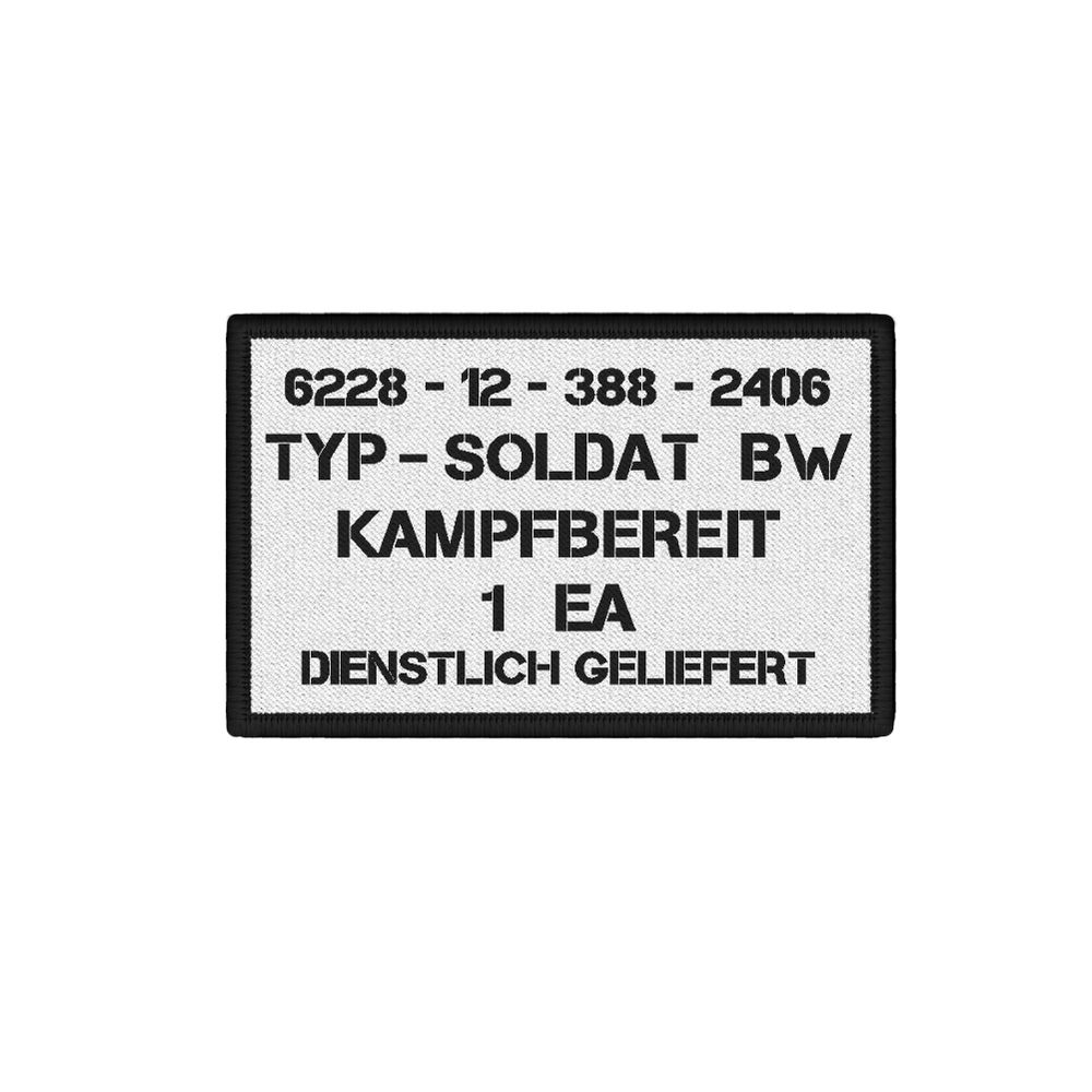 Soldat Dienstlich Geliefert BW Versorgungsnummer 1EA Patch 7,5x4,5cm #31815