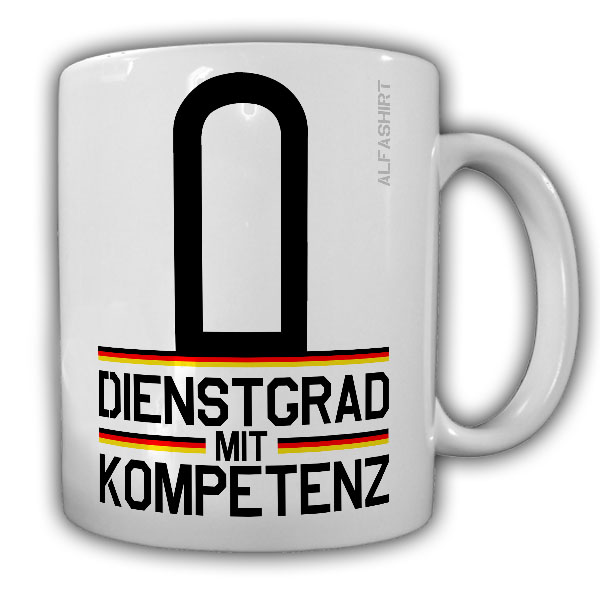 Tasse Stabsunteroffizier Dienstgrad mit Kompetenz StUffz Abzeichen BW #20656