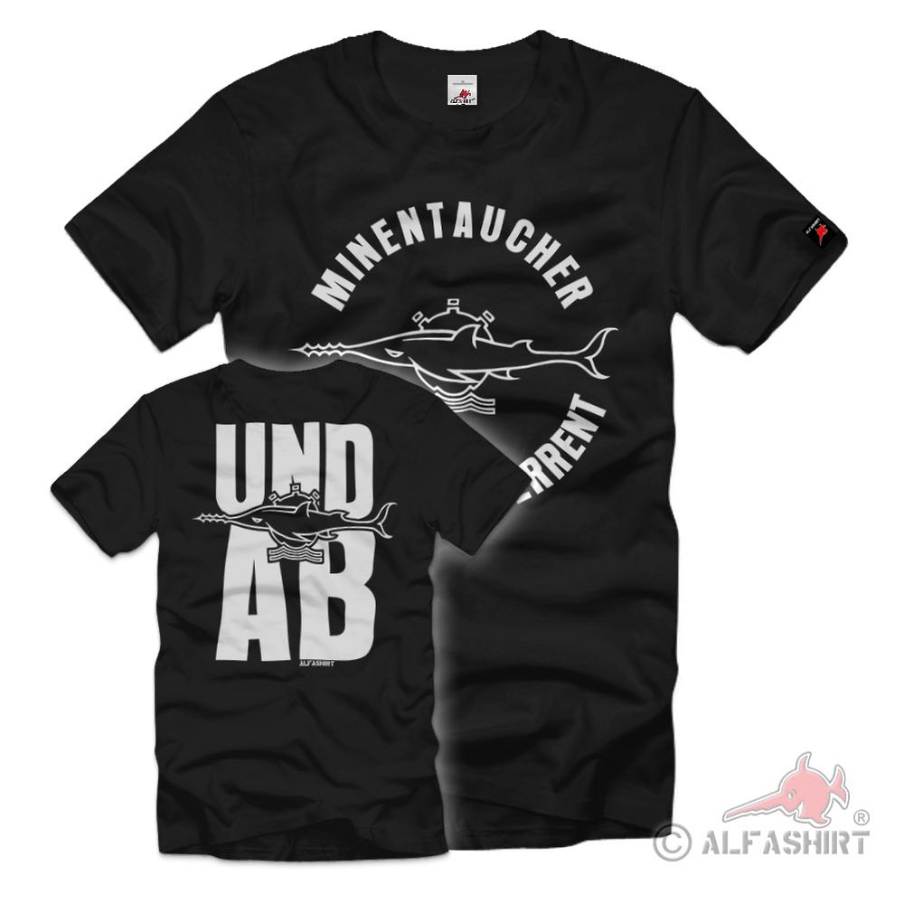 Minentaucher Sägefisch Kompanie Abzeichen Marine Bundeswehr T-Shirt #39394