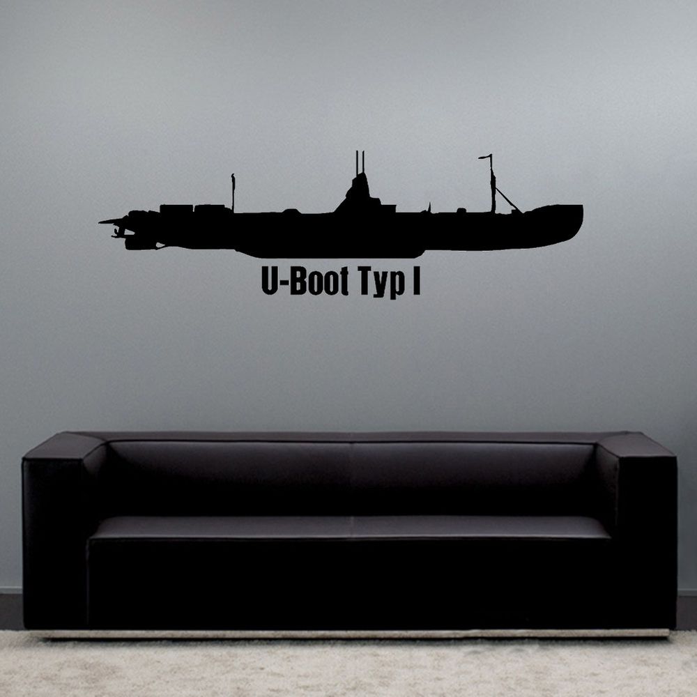 Wall decal U-Boot Type 1 Imperial Navy WWI U1 Unterseeboot submarine #A6176