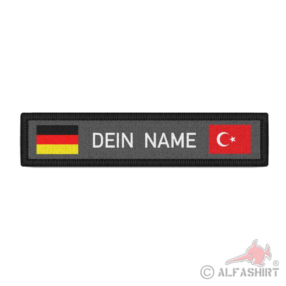 Namenschild Deutschland Türkei Personalisiert Patch mit Namen Uniform #42296