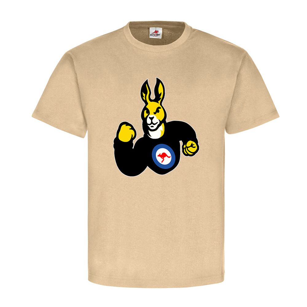 Aussies Australien Down Under Kangaroo Känguru Militär Wappen - T Shirt #8534