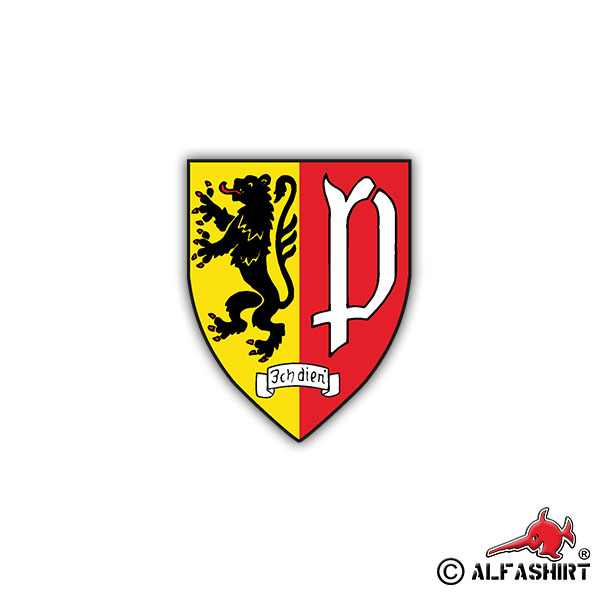 Sticker PzBtl 533 Crest Badge Tank Battalion BW 7x6cm A1257
