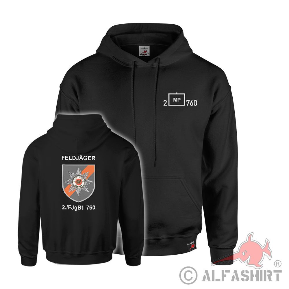 Hoodie 2 Company FJgBtl 760 Feldjäger Battalion tactical sign #42558