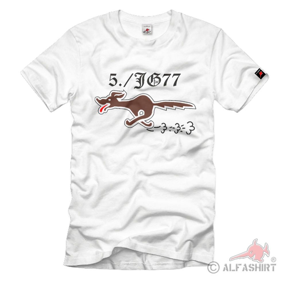 5-JG77 Jagdgeschwader WK Luftwaffe Coat of Arms Emblem Badge - T Shirt #2455