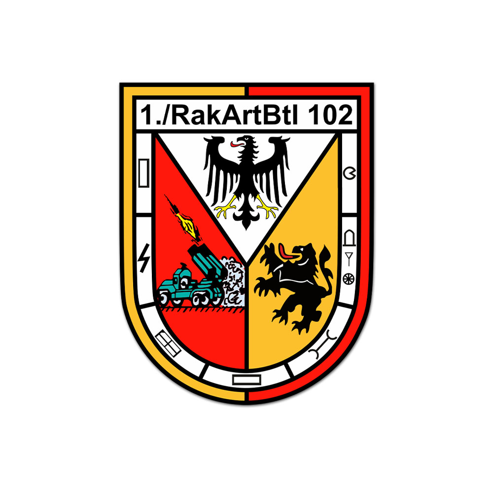Sticker 7cm 1 RakArtBtl 102 Pfullendorf Rocket Artillery Battalion #A6489