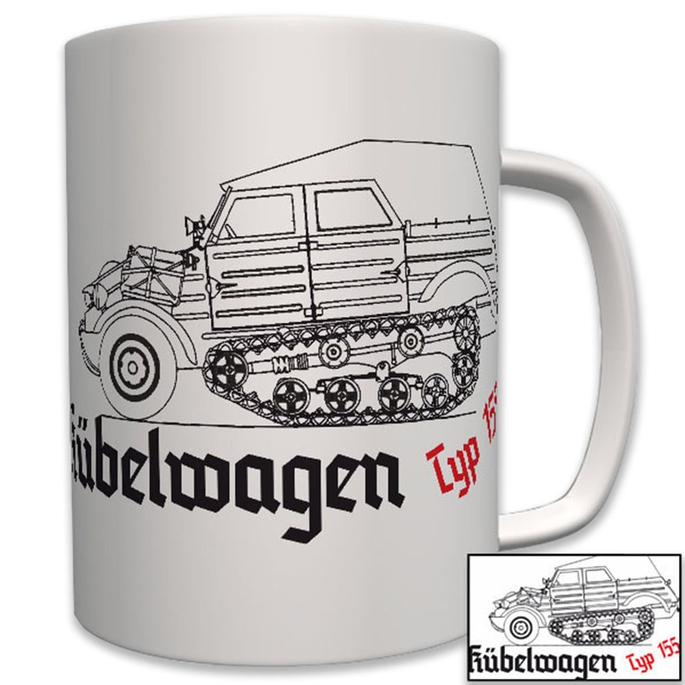 Kübelwagen Typ 155 Bundeswehr BW Fahrzeug Oldtimer Auto - Tasse Becher #6164