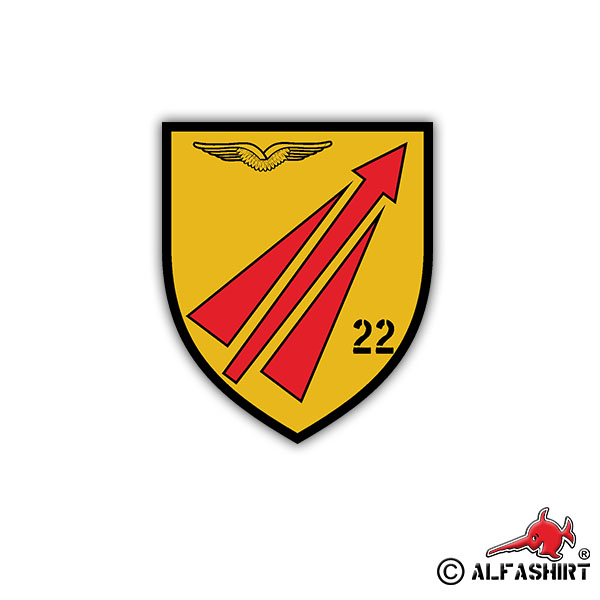 Sticker FlaRakGrp 22 BW military anti-aircraft missile group 7x6cm A1735
