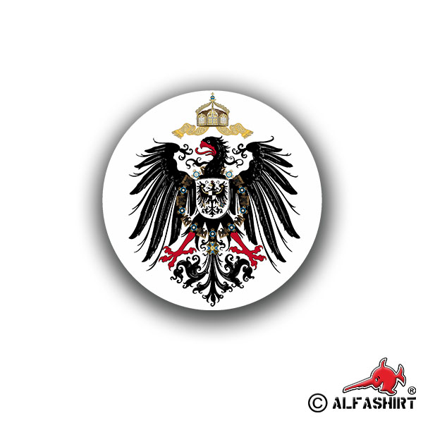 Adler Deutschland Old Germany Preußen Adler Wilhelm WK1 7cm #A2875