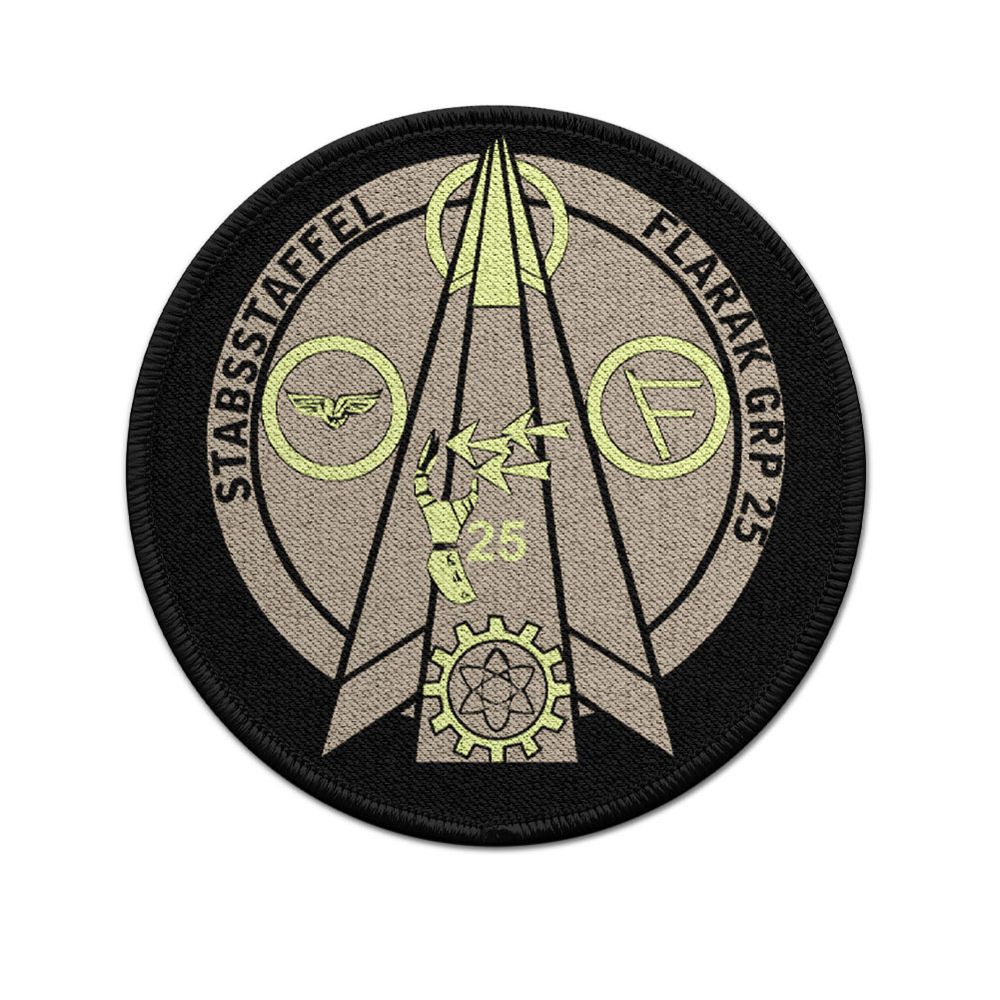 Patch 9cm Round Staff Squadron FlaRakGrp 25 Camouflage Olive Luftwaffe Barnstorf 4#47240