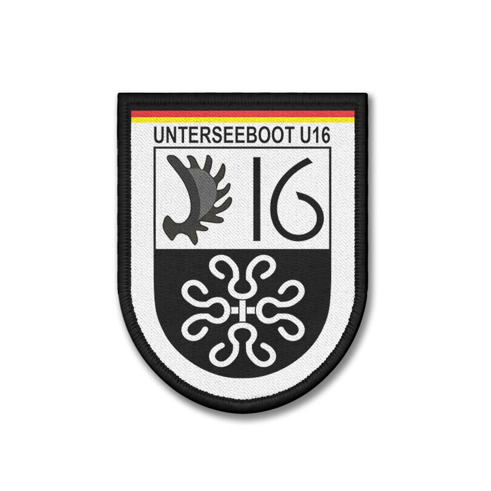 Patch 9x7cm Patch U16 S195 U-Boot Klasse 206A Unterseeboot Wappen #47968
