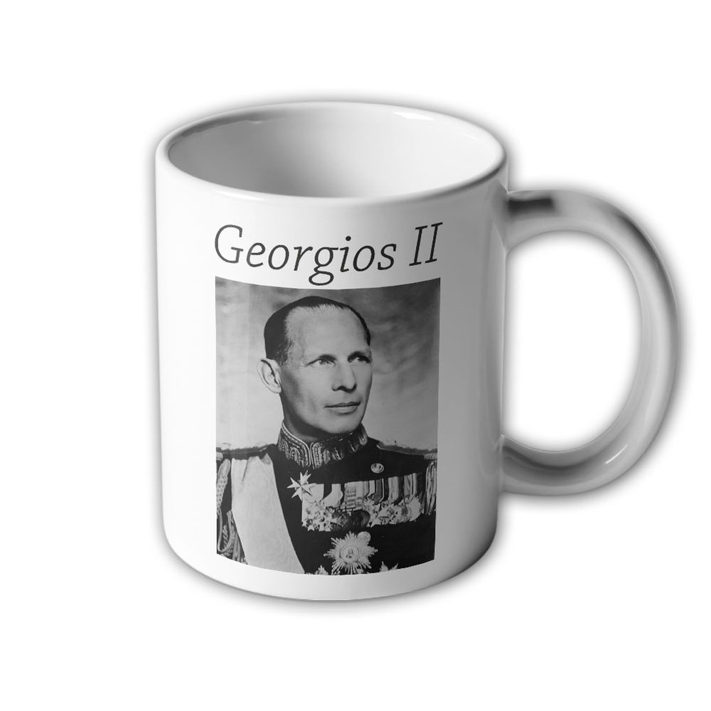 Tasse Georgios II König Griechenland Georg Athen Schleswig-Holstein Sonderburg #33027
