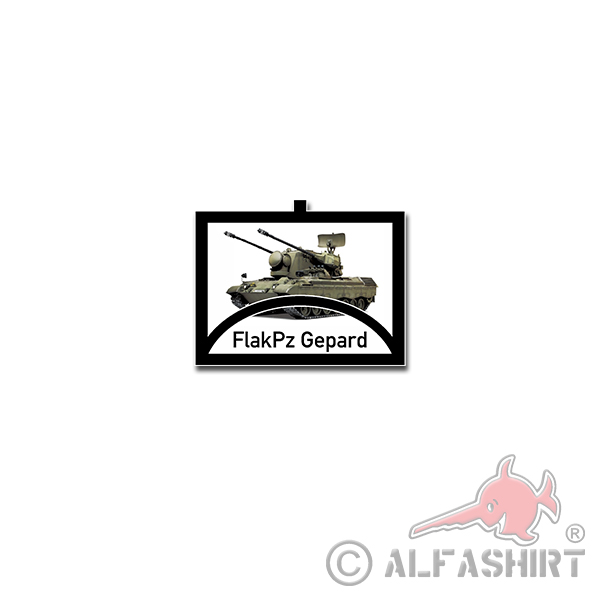 FlakPz Gepard Decal Sticker German anti-aircraft gun tank 9x7cm # A4223
