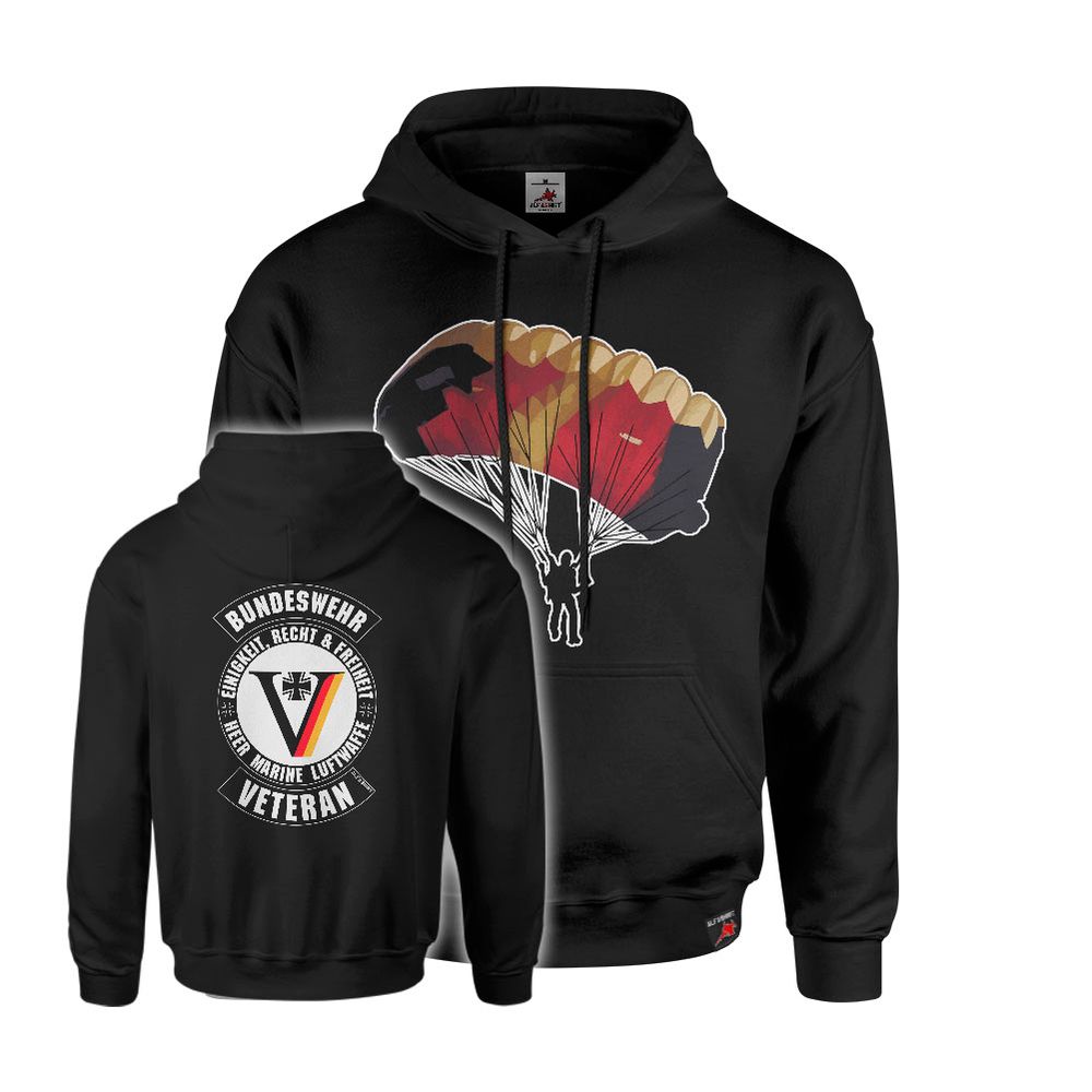Hoodie Bundeswehr Fallschirmjäger Veteran Fallschirm mit Deutschland Heer #46661