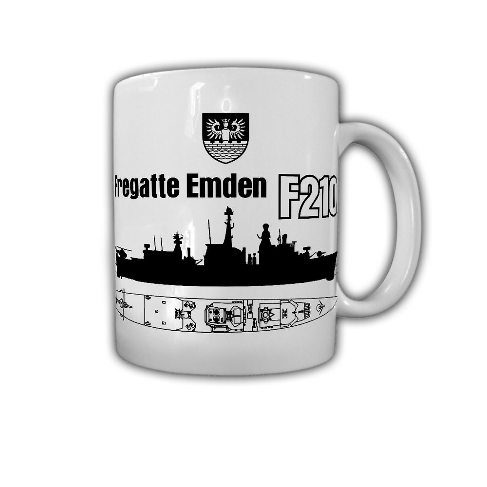 Tasse Fregatte Emden F210 Marine DRAT Schiff Bundesmarine Bundeswehr #30752