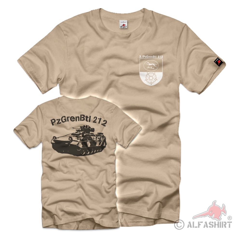 3 PzGrenBtl 212 Bundeswehr unit Panzer Grenadier tuned T-Shirt # 36903