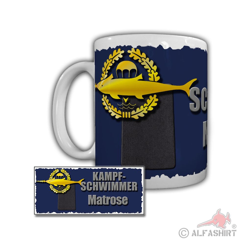 Tasse Kampfschwimmer Matrose Spezialkräfte Marine Rangabzeichen Bundeswehr#29248