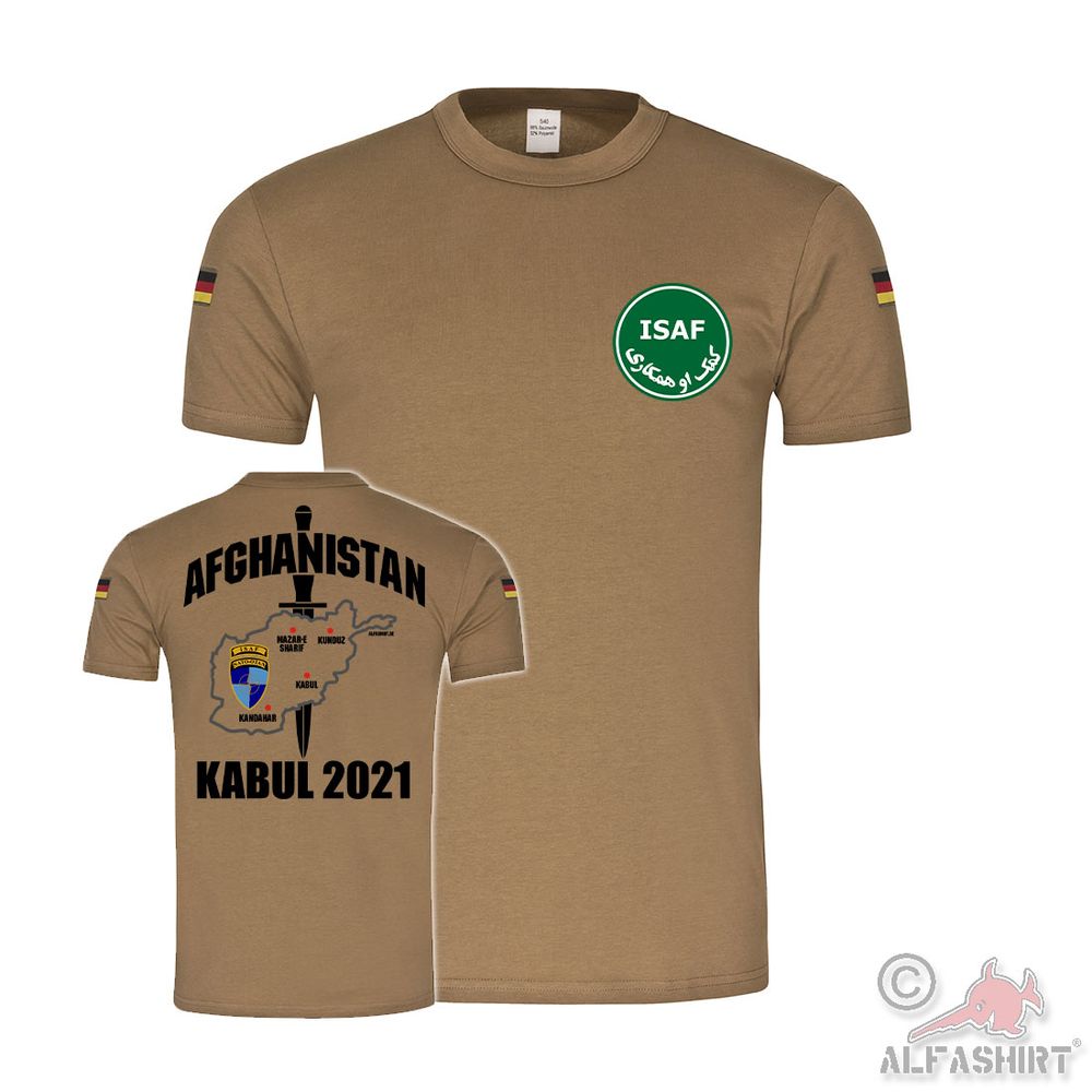 ISAF Kabul 2021 Afghanistan Einsatz Nato Abzeichen Veteran T-Shirt #39396