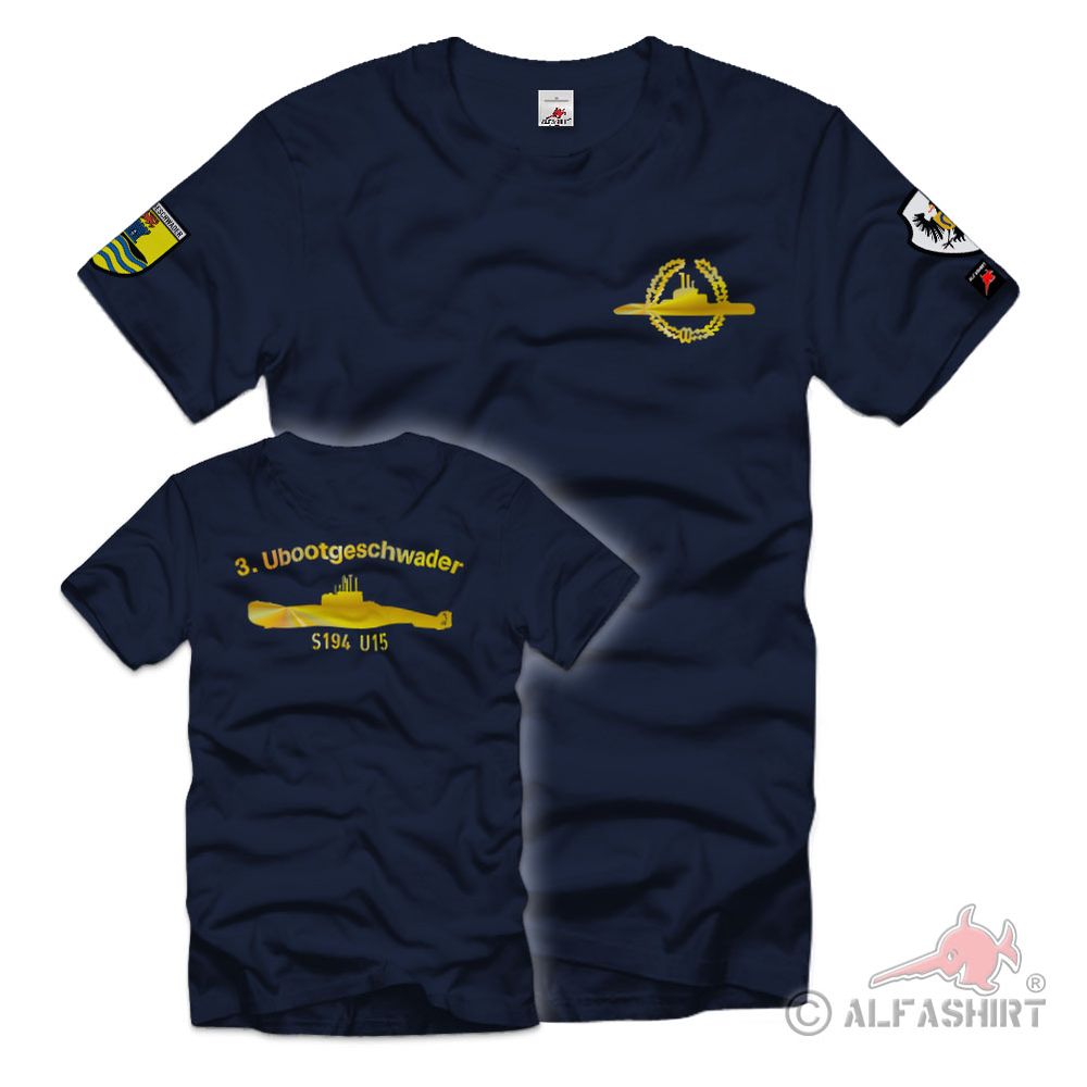 3 Ubootgeschwader U15 S194 U-Boot Bundes-Marine Bundeswehr T-Shirt#32675