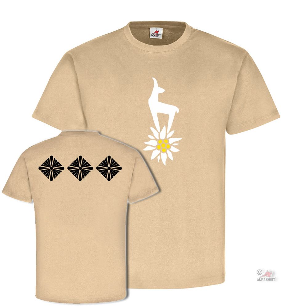 Bergsteiger Gams Hauptmann Offizier Kompanie Chef Edelweiss - T Shirt #18421