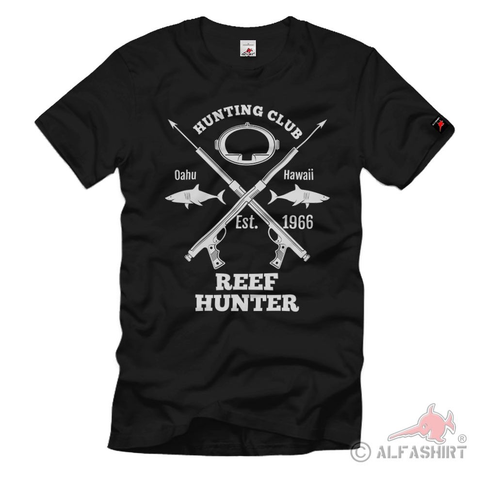 Reef Hunter Riff Jäger tauchen florida Südstachelrochen Hobby T-Shirt#35015